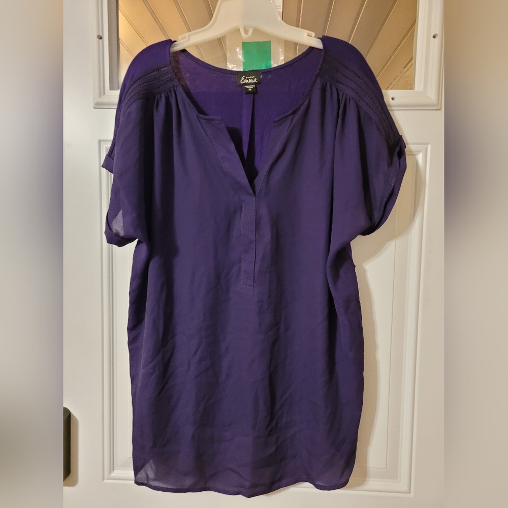 Simply Emma Purple Size 2X Pullover Shirt
